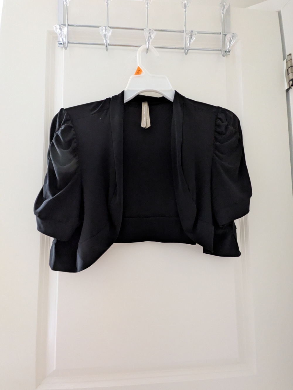 Penningtons Black Puff-Sleeve Cropped Shrug